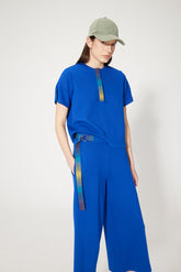 GRADIENT GROSGRAIN DETAILED TROUSERS